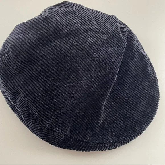 JC Cording & Co ltd Black Corduroy Flat Cap 6 Panel Unstructured Corduroy - CRD65 – CaliHeadwear main image 2